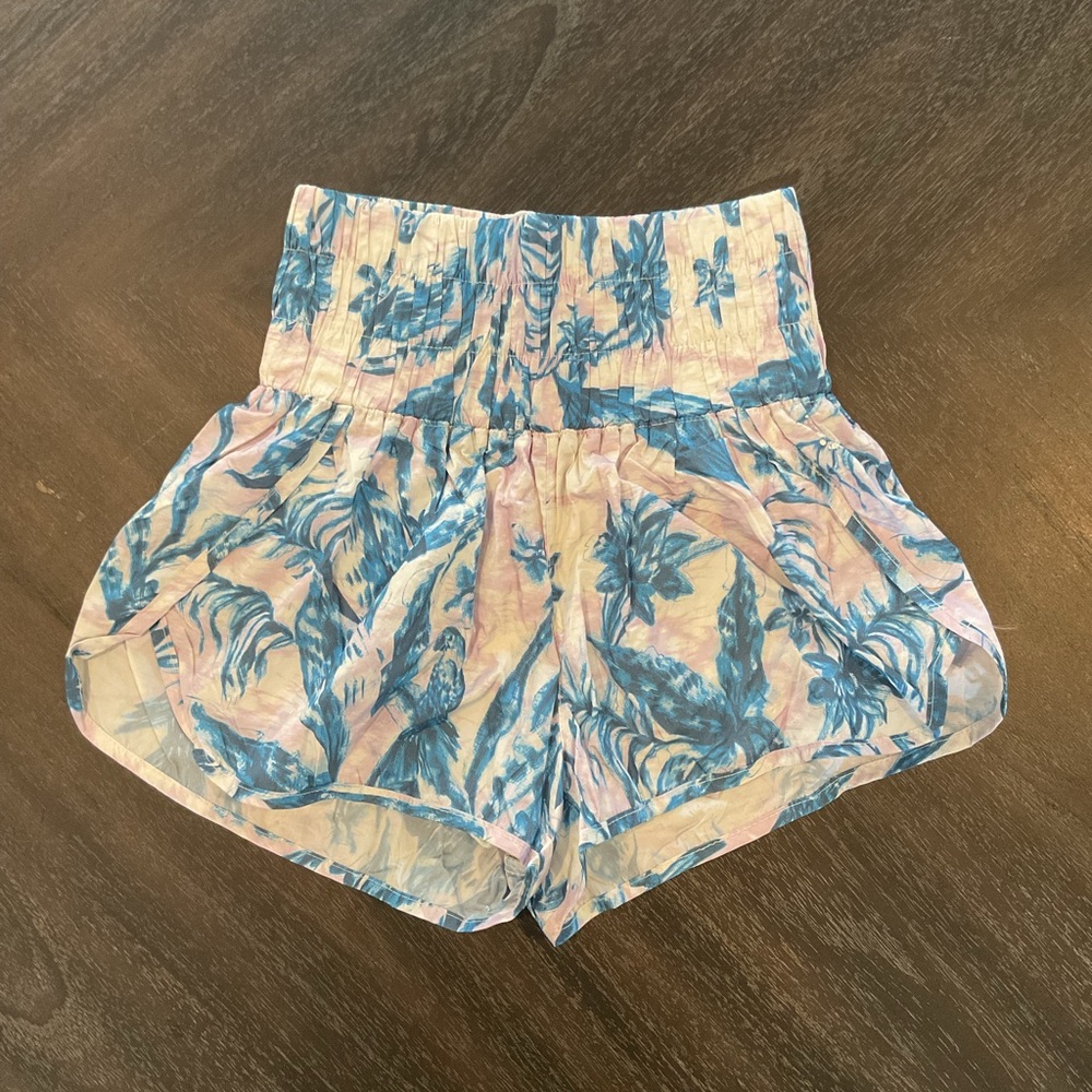 FP Movement by Free People Blue and Pink Floral Shorts